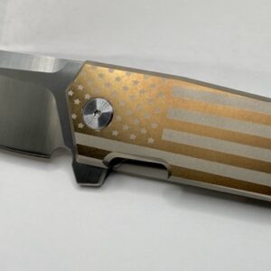 Patriot Gold "Pug" Titanium Folding Knife with D2 Blade